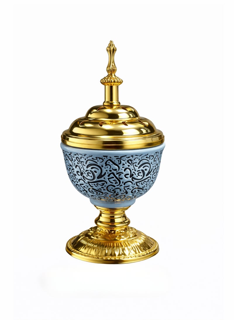 Ayda Ceramic Incense Burner with Metal Tray Inside – Dome Style Oud Burn Stand for Indoor Use - Image 1